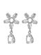 Victoria Cruz Earrings made of Silver with Stones