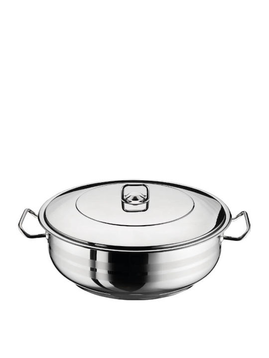 Klikareto Shallow Stainless Steel Pot 13.5lt / 36cm