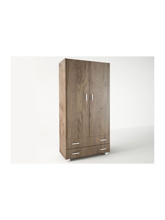 Doppeltür Kleiderschrank Walnut 105x50x180cm