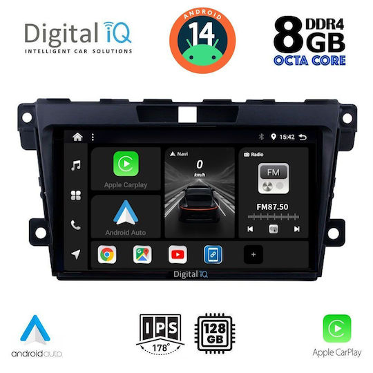 Digital IQ Ηχοσύστημα Αυτοκινήτου για Mazda CX-7 2006-2012 (Bluetooth/USB/AUX/WiFi/GPS/Apple-Carplay/Android-Auto) με Οθόνη Αφής 9"
