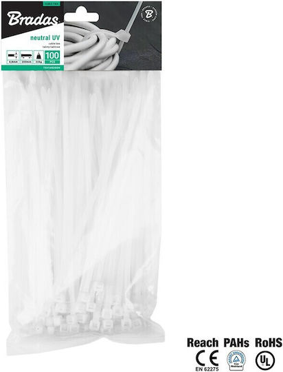 Bradas Δεστρακια Λευκα 400χ7.6mm Ts11-76400n