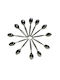Epiplo-Fos Set Spoons Coffee / Tea Stainless Steel Brown 11.5cm 12 Pieces