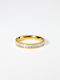 Chrysothemiss Ring with Stones made of Steel Gold Plated