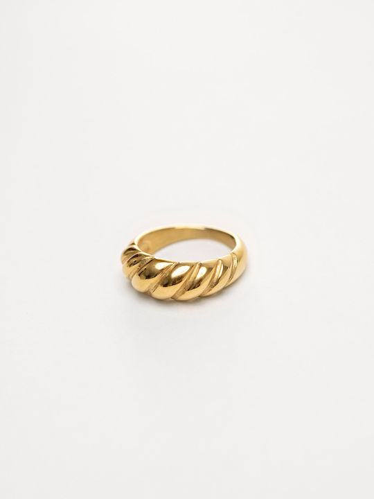 Chrysothemiss Ring made of Steel Gold Plated