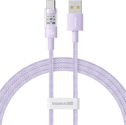 Baseus Gem USB 2.0 Cable USB-C Male - USB-A 100W PD Purple 2m P10373002511-01