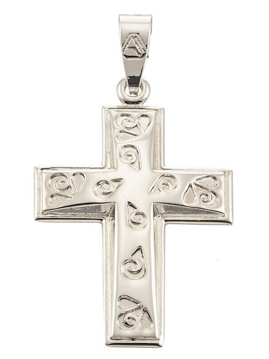 Atofio Kosmima Мъжки Бял златен Кръст 14K