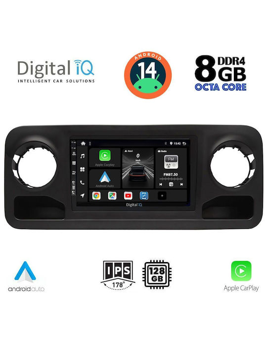 Digital IQ Ηχοσύστημα Αυτοκινήτου για Mercedes-Benz Sprinter 2018> (Bluetooth/USB/AUX/WiFi/GPS/Apple-Carplay/Android-Auto) με Οθόνη Αφής 10"