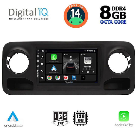 Digital IQ Ηχοσύστημα Αυτοκινήτου για Mercedes-Benz Sprinter 2018> (Bluetooth/USB/AUX/WiFi/GPS/Apple-Carplay/Android-Auto) με Οθόνη Αφής 10"
