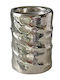 Art et Lumiere Kerzenhalter Metall in Silber Farbe 11x11x15.5cm 1Stück