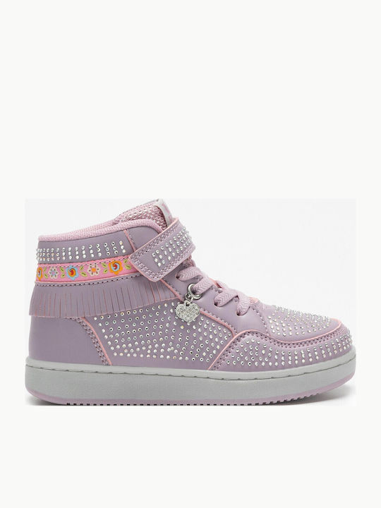 Frangetta Mix Παιδικά Sneakers High με Σκρατς Ροζ