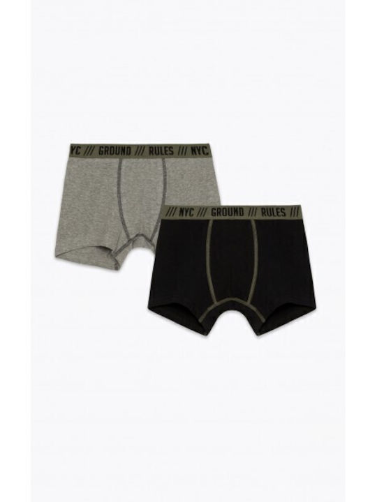 Minerva Minerva Rules Παιδικό Σετ με Μποξεράκια Grey Mel, Black 2τμχ