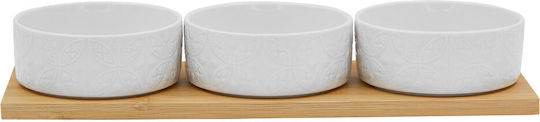 InTheBox Serving Bowl Round made of Porcelain White with Diameter 29cm 3pcs