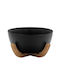 InTheBox Serving Bowl Round made of Porcelain Black with Diameter 23cm