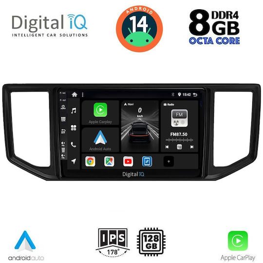 Digital IQ Автомобилна Аудио Система (Блутут/USB/AUX/WiFi/GPS/Apple-Carplay/Android-Auto) с Тъчскрийн 10"