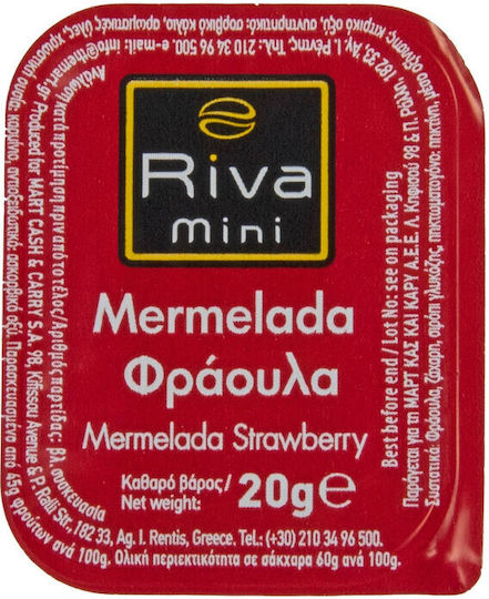 Riva Cafe Strawberry Jam Portion Mini 100x20g 2-50970