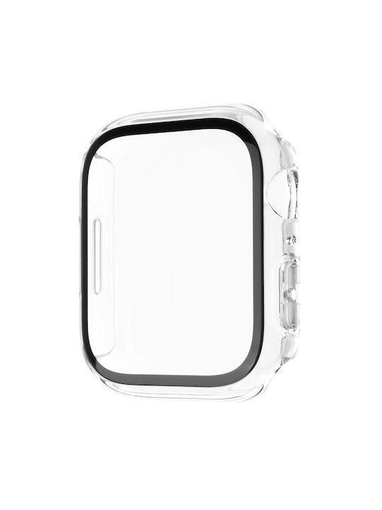 Protecție Fixă pentru Apple Watch 45mm Seria 8 45mm Policabonat Clar Acoperire Completă a Cadrului; Margini Rotunjite; Protecție Ecran 100% Transparentă