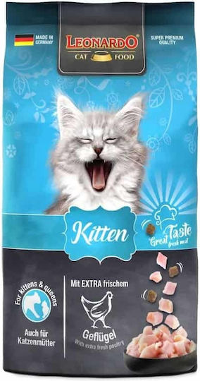 Leonardo Kitten Dry Food for Young Cats with Meat / Chicken / Poultry / Rice / Liver / Fish 1.8kg