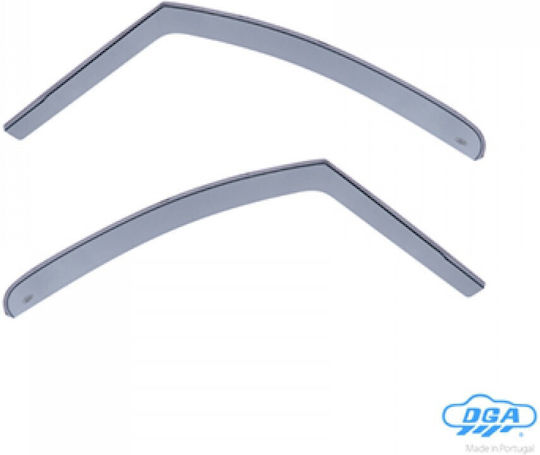 DGA Set of Windbreakers Front Car Dark Fime for Peugeot Partner Tepee Citroen Berlingo 2008-2018 2pcs
