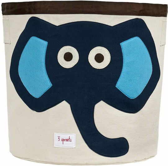 3 Sprouts Children's Storage Basket made of Fabric Blue 1pcs