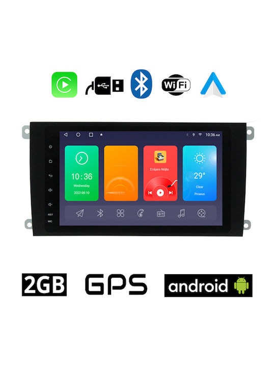 Car Audio System for Porsche Cayenne 2002-2011 (Bluetooth/USB/WiFi/GPS/Apple-Carplay/Android-Auto) with Touch Screen 7"