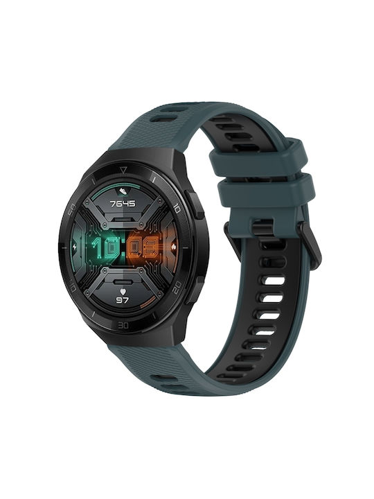 Huawei Watch Gt 2e 22mm Sports Δίχρωμο Λουράκι Ρολογιού Σιλικόνης Πράσινο Λαδί+μαύρο Huawei Watch Gt 2e 22mm Sports Δίχρωμο Λουράκι Ρολογιού Σιλικόνης Πράσινο Λαδί+μαύρο