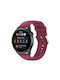 Huawei Watch 4 Watch 4 Pro Monochrom-Uhrenarmband Edelstahl Silikon Weinrot