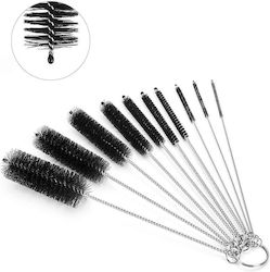 Set mit 10 Reinigungsbürsten Zola für schmale Behälter und kleine Ecken, verschiedene Größen ab 2 mm
