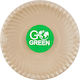 Farfurii Compostabile din Trestie de Zahăr Model Go Green Ø23cm 10 Buc 0.15kg