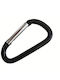 Karabiner-Schlüsselanhänger 4,5 cm Schwarz