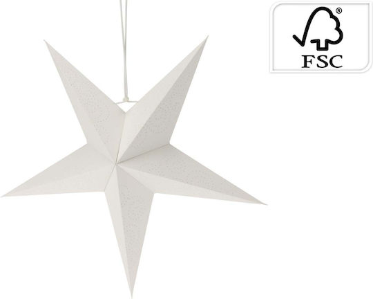 JK Home Decoration Χριστουγεννιάτικο Αστέρι Χάρτινο Λευκό