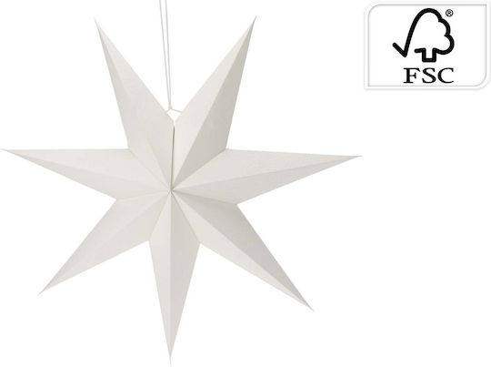 JK Home Decoration Χριστουγεννιάτικο Αστέρι Χάρτινο Λευκό