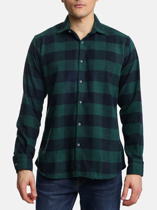 Paco & Co Long-sleeved Cotton Shirt Checked Green