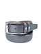 Men's Belt from Artificial Leather Gray