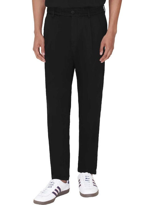 Herrenhosen Elastisches Slim Fit Schwarz