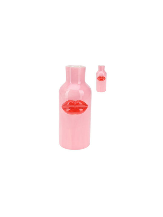 Decorative Vase Red 10x10x24.5cm