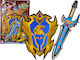 Blue Warrior Sword Shield Set Made Eva Foam