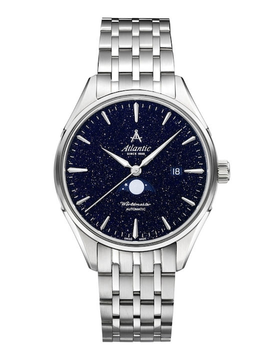 Ceas Bărbați 42mm Automat Argintiu