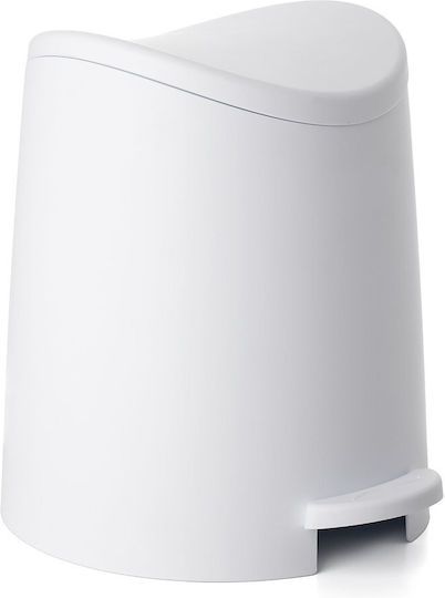 Badezimmer-Pedal-Mülleimer 3l Standard Weiß