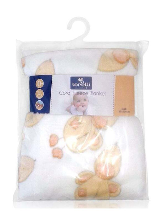 Lorelli Κουβέρτα Αγκαλιάς & Λίκνου Duck Fleece Κοραλί Yellow 85x100εκ.