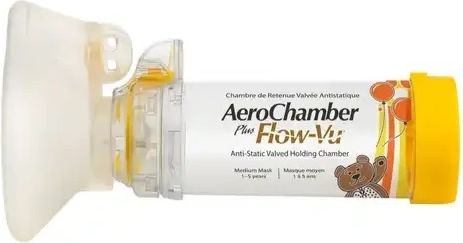 Trudell Plus Flow-Vu Medium Spacer Device with Mask & Mouthpiece