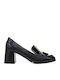 Leather Black Heels Priella
