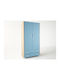 Zwei Türen Schrank mit 2 Schubladen Blau 50x50x180cm
