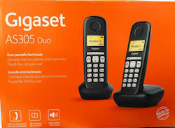 Gigaset AS305 Schnurloses Telefon Duo Schwarz