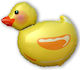 Foil Balloon Duck Shape 30″/76cm.h X 23″/59cm.w Packaged