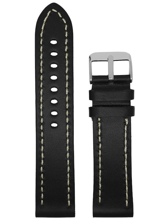 VStraps Lederriemen Schwarz 20mm