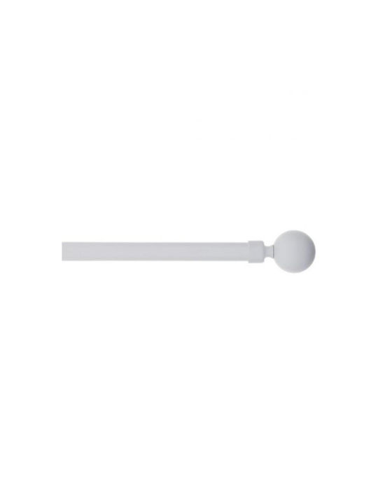 Atmosphera Metallic Curtain Pole Single 120cm White
