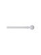 Atmosphera Metallic Curtain Pole Single 120cm White