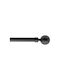 Atmosphera Metallisches Vorhangstange Einzeln 120-210cm Schwarz