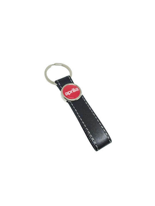 Aprilia Keychain Leather Black