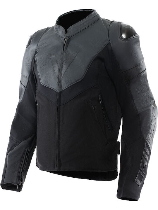 Dainese Iperattiva Ανδρικό Μπουφάν Μηχανής Δερμάτινο 4 Εποχών Μαύρο